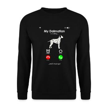 Dalmate - Sweat-shirt Unisexe - noir - Devant - Alina (178cm) & Michal (187cm)