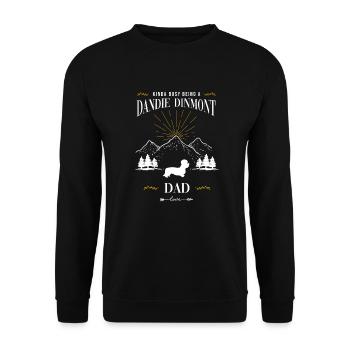 Dandie Dinmont Terrier - Unisex Sweatshirt - black - Front - Alina (178cm) & Michal (187cm)