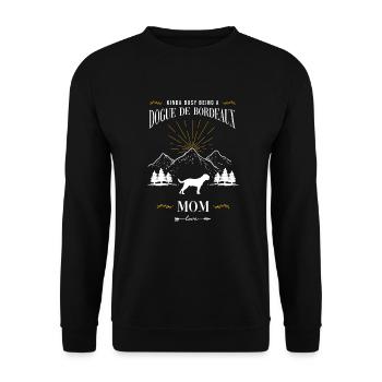 Bordeauxdogge - Unisex Pullover - Schwarz - Vorne - Alina (178cm) & Michal (187cm)