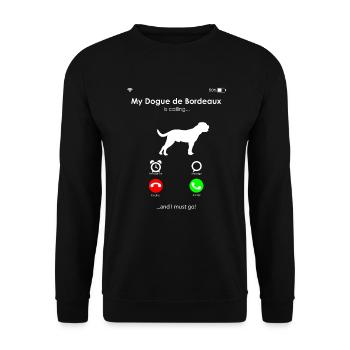 Bordeauxdogge - Unisex Pullover - Schwarz - Vorne - Alina (178cm) & Michal (187cm)