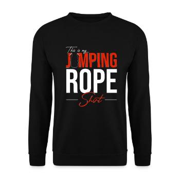 Das ist mein Springseil-Outfit Witziger Humor Work - Unisex Pullover - Schwarz - Vorne - Alina (178cm) & Michal (187cm)