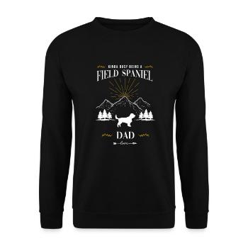 Irgendwie beschäftigt, ein Field Spaniel Dad zu se - Unisex Pullover - Schwarz - Vorne - Alina (178cm) & Michal (187cm)