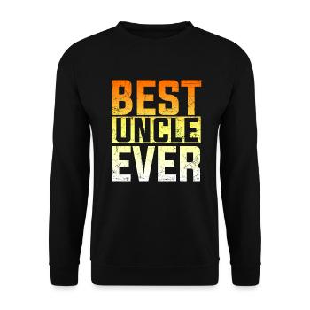 Bester Onkel aller Zeiten Lieblingsonkel lustig - Unisex Pullover - Schwarz - Vorne - Alina (178cm) & Michal (187cm)