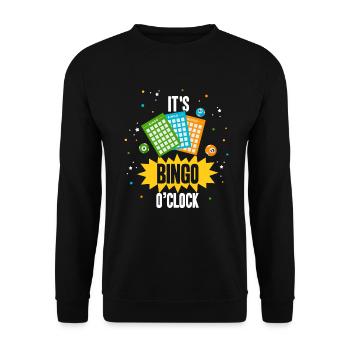 C’est Bingo O’clock Funny Bingo - Sweat-shirt Unisexe - noir - Devant - Alina (178cm) & Michal (187cm)