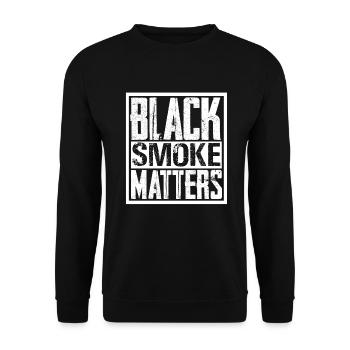 Black Smoke Matters Diesel Rolling Coal Drôle - Sweat-shirt Unisexe - noir - Devant - Alina (178cm) & Michal (187cm)