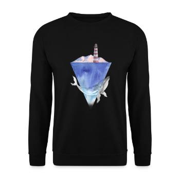 Rettet den Planeten / Rettet die Wale Wald Umwelts - Unisex Pullover - Schwarz - Vorne - Alina (178cm) & Michal (187cm)