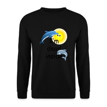 I'm Dead Inside - Funny Meme - Delphine u - Unisex Sweatshirt - black - Front - Alina (178cm) & Michal (187cm)