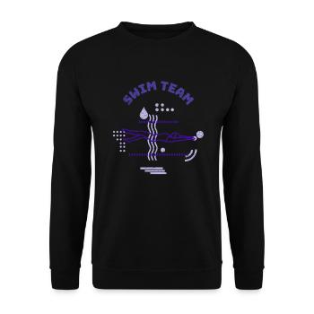 Cadeau d’équipe de natation cool pour un sw - Sweat-shirt Unisexe - noir - Devant - Alina (178cm) & Michal (187cm)