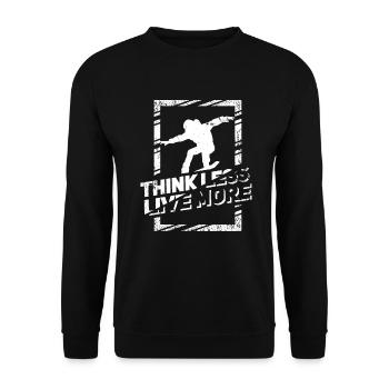 Cool Skater Retro SKATEBOARD Skater Cadeau - Sweat-shirt Unisexe - noir - Devant - Alina (178cm) & Michal (187cm)
