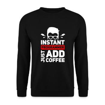 Café de programmeur amusant pour codeur - Sweat-shirt Unisexe - noir - Devant - Alina (178cm) & Michal (187cm)
