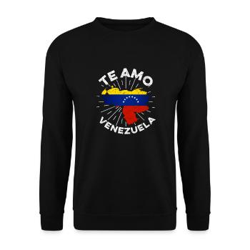 Te Amo Venezuela Flag Venezuelan Gift - Unisex Sweatshirt - black - Front - Alina (178cm) & Michal (187cm)