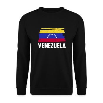 Drapeau du Venezuela Cadeau d’Amérique du Sud - Sweat-shirt Unisexe - noir - Devant - Alina (178cm) & Michal (187cm)