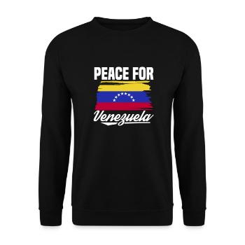 Drapeau de la tournée de pays de la paix pour le Venezuela en Amérique du Sud - Sweat-shirt Unisexe - noir - Devant - Alina (178cm) & Michal (187cm)