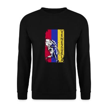 Venezuela Baseball - Unisex Sweatshirt - black - Front - Alina (178cm) & Michal (187cm)