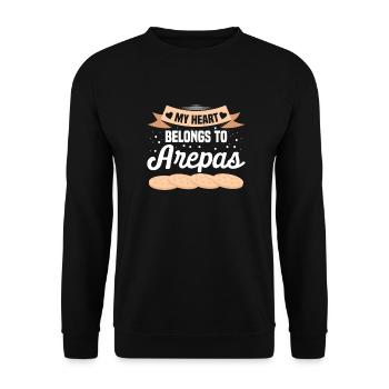 Venezuela Food Arepas Traditional Food - Unisex Sweatshirt - black - Front - Alina (178cm) & Michal (187cm)
