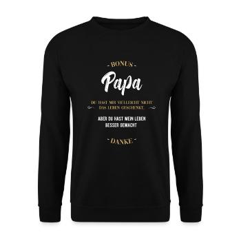 Bester Bonus - Unisex Pullover - Schwarz - Vorne - Alina (178cm) & Michal (187cm)
