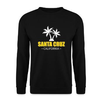 Santa Cruz California Sonnenuntergang Palmen Reise - Unisex Pullover - Schwarz - Vorne - Alina (178cm) & Michal (187cm)