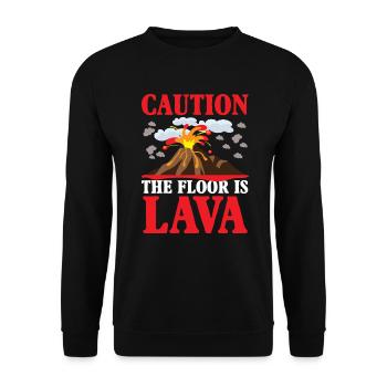 Attention Le sol est Lava Championship Kids - Sweat-shirt Unisexe - noir - Devant - Alina (178cm) & Michal (187cm)