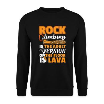 Escalade version adulte Le sol est en lave - Sweat-shirt Unisexe - noir - Devant - Alina (178cm) & Michal (187cm)