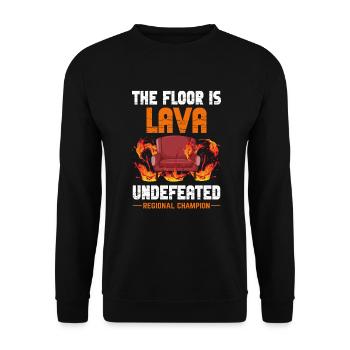 Le sol est le champion régional invaincu de lave - Sweat-shirt Unisexe - noir - Devant - Alina (178cm) & Michal (187cm)