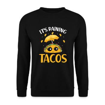 Rains Tacos Mexican Food Taco Tuesday - Unisex Sweatshirt - black - Front - Alina (178cm) & Michal (187cm)