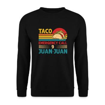 Taco Emergency 9 Juan Retro Taco Squad Mexique - Sweat-shirt Unisexe - noir - Devant - Alina (178cm) & Michal (187cm)