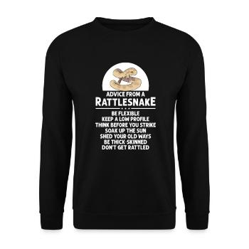 Advice From Rattlesnake Snakes Gift - Unisex Sweatshirt - black - Front - Alina (178cm) & Michal (187cm)