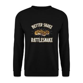 Better Shake Rattlesnake Snake Lover - Unisex Sweatshirt - black - Front - Alina (178cm) & Michal (187cm)