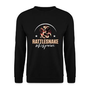 Rattlesnake, Whisperer, Amphibians and Reptiles - Unisex Sweatshirt - black - Front - Alina (178cm) & Michal (187cm)