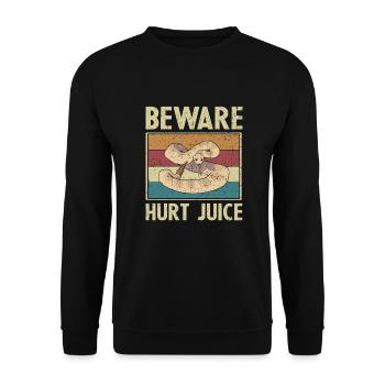 Beware Hurt Juice Retro Rattlesnake Gift - Unisex Sweatshirt - black - Front - Alina (178cm) & Michal (187cm)