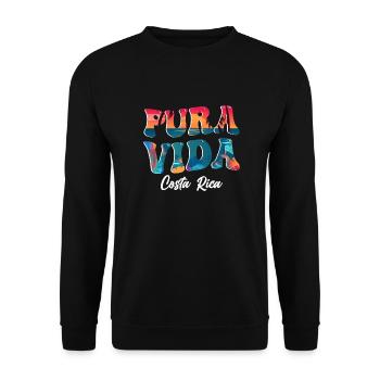 Pura Vida Costa Rica Latin America Costa Ricans - Unisex Sweatshirt - black - Front - Alina (178cm) & Michal (187cm)