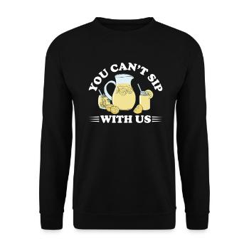 Vous ne pouvez pas siroter avec nous Sodas jus de citron - Sweat-shirt Unisexe - noir - Devant - Alina (178cm) & Michal (187cm)