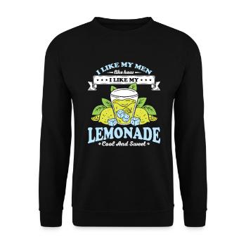 Lemonade Cool and Cute Husband Wife Gift - Unisex Sweatshirt - black - Front - Alina (178cm) & Michal (187cm)