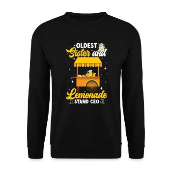 Oldest Sister And Lemonade Stand CEO Lemonade Crew - Unisex Sweatshirt - black - Front - Alina (178cm) & Michal (187cm)