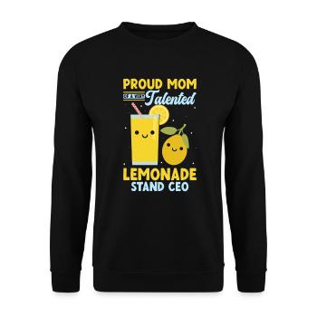 Proud Mom Very Talented Lemonade Stand CEO - Unisex Sweatshirt - black - Front - Alina (178cm) & Michal (187cm)