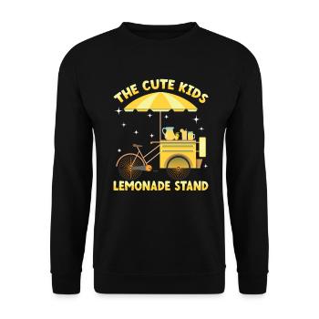 Cute Kids Lemonade Stand Lemon Juice Company - Sweat-shirt Unisexe - noir - Devant - Alina (178cm) & Michal (187cm)