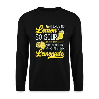 No Lemon Sour Resembling Lemonade Dealer - Unisex Pullover - Schwarz - Vorne - Alina (178cm) & Michal (187cm)