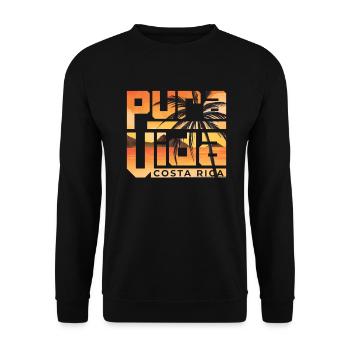 Pura Vida Costa Rica Lateinamerika Costa Ricaner - Unisex Pullover - Schwarz - Vorne - Alina (178cm) & Michal (187cm)