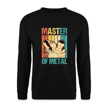 Master Of Metal Welding Welding - Unisex Sweatshirt - black - Front - Alina (178cm) & Michal (187cm)