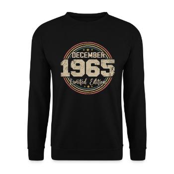 Les Légendes Sont Nées En Décembre 1965 - 1965 - Sweat-shirt Unisexe - noir - Devant - Alina (178cm) & Michal (187cm)