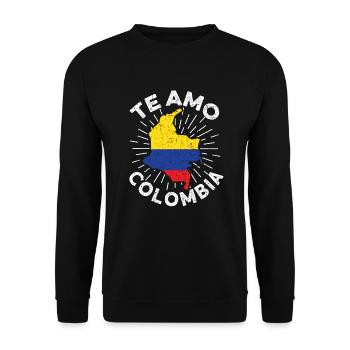 Te Amo Colombia - Unisex Pullover - Schwarz - Vorne - Alina (178cm) & Michal (187cm)