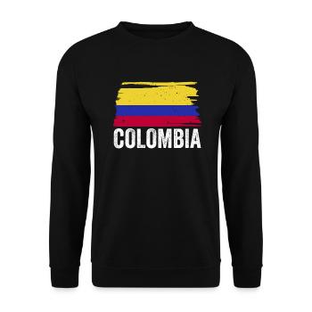 Colombie Pays Drapeau Colombien - Sweat-shirt Unisexe - noir - Devant - Alina (178cm) & Michal (187cm)