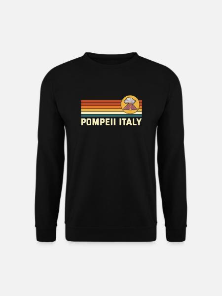 Pompéi Italie Vintage éruption volcanique géographie - Sweat-shirt Unisexe - noir