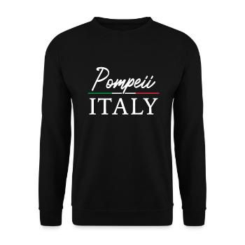 Pompeii Italy Vulkanausbruch - Unisex Pullover - Schwarz - Vorne - Alina (178cm) & Michal (187cm)