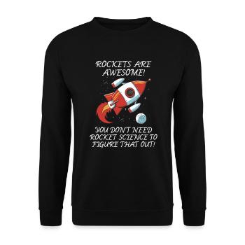 Raquettes, Ingénieur aérospatial, Aéronautique, Astrophysique - Sweat-shirt Unisexe - noir - Devant - Alina (178cm) & Michal (187cm)