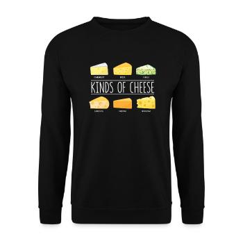 Kinds Of Cheese Käserei Käse Liebhaber Käse Snack - Unisex Pullover - Schwarz - Vorne - Alina (178cm) & Michal (187cm)