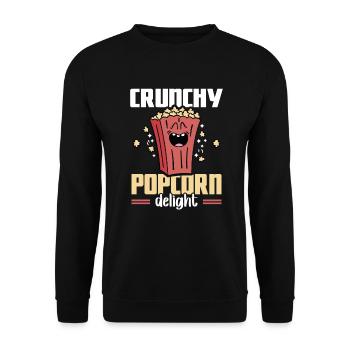 Crunchy Popcorn Delight Costume Popcorn Machine - Unisex Sweatshirt - black - Front - Alina (178cm) & Michal (187cm)