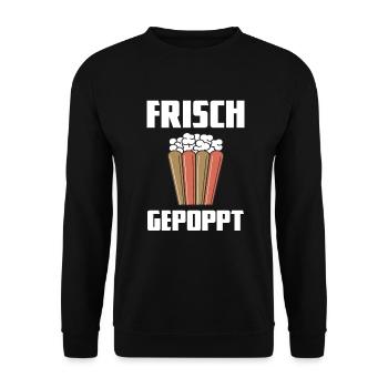 Collation de maïs soufflé frais - Sweat-shirt Unisexe - noir - Devant - Alina (178cm) & Michal (187cm)
