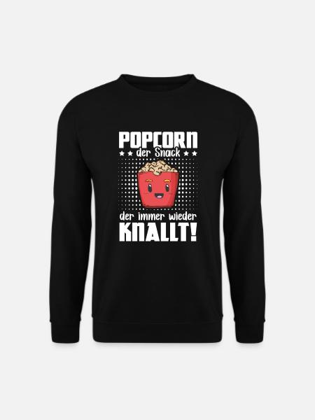 Popcorn Snack Knalt - Popcorn Maschine Kinonacht - Unisex Pullover - Schwarz
