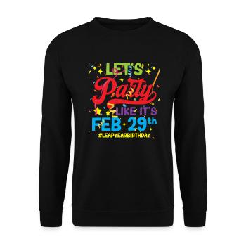 Faisons la fête comme si c’était le 29 février - Sweat-shirt Unisexe - noir - Devant - Alina (178cm) & Michal (187cm)